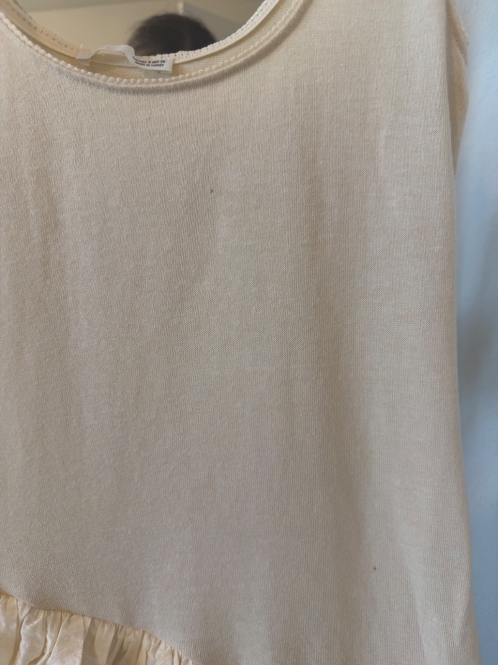 Zara Cream Ruffle Drop-Waist Mini Dress — Size s - Picture 2 of 3